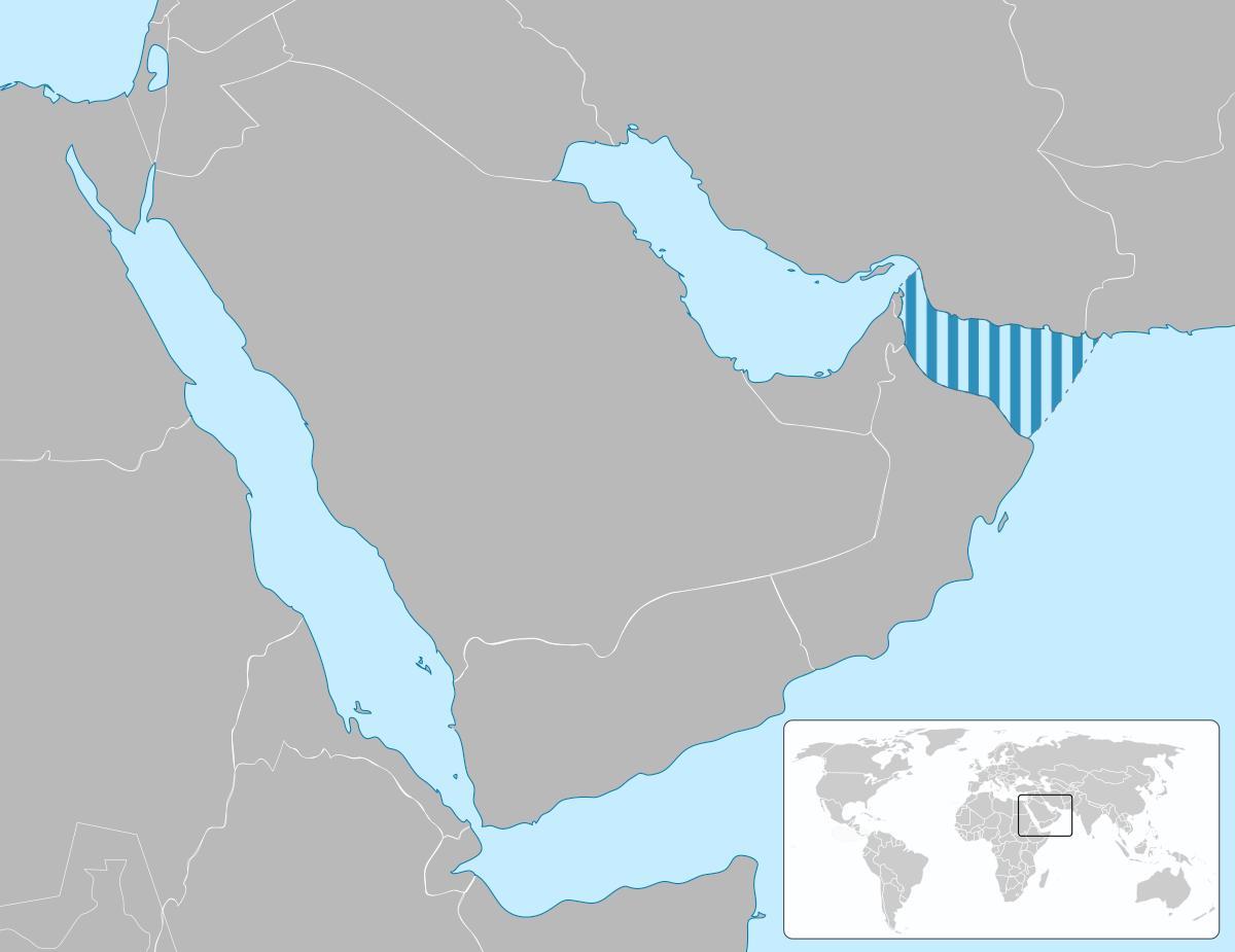 gjirin e Oman në hartë