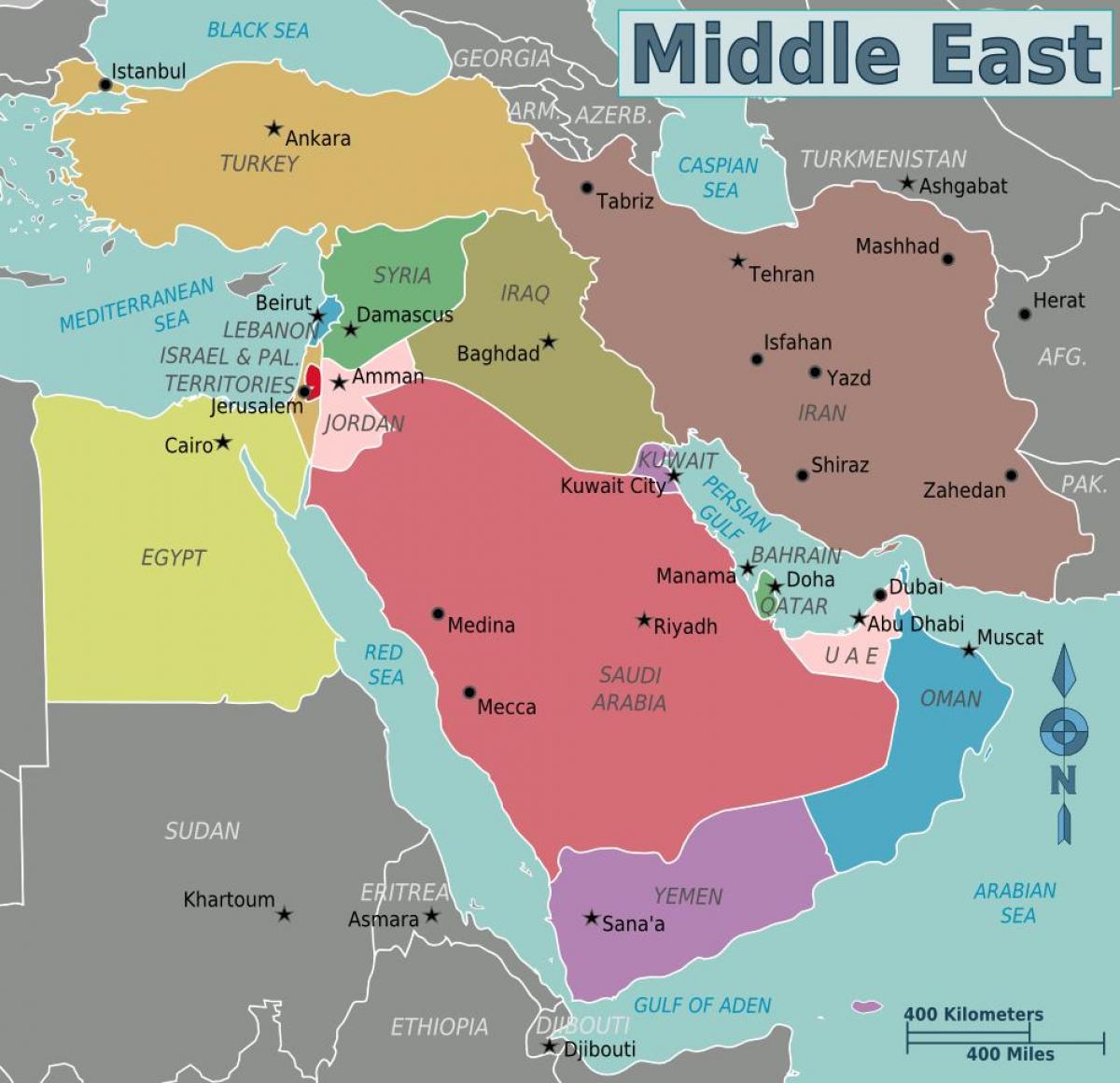 harta e Oman hartën e lindjes së mesme